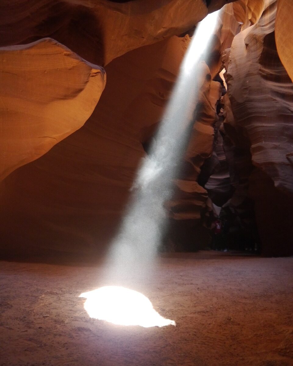 sunlight into a cave