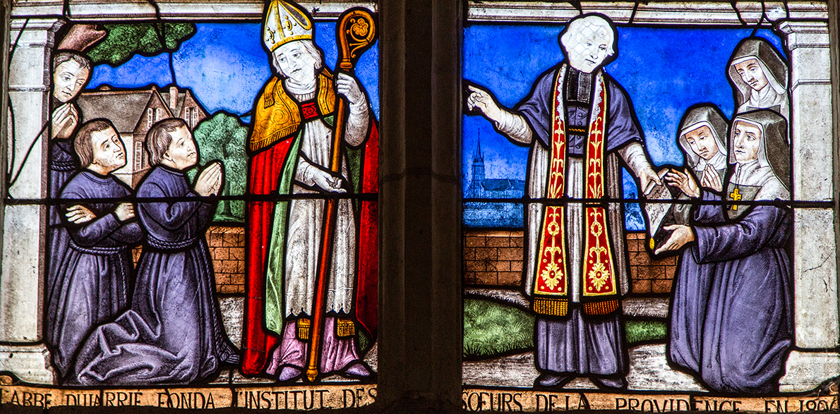 Father Dujarie Stained Glass in Le Mans, France