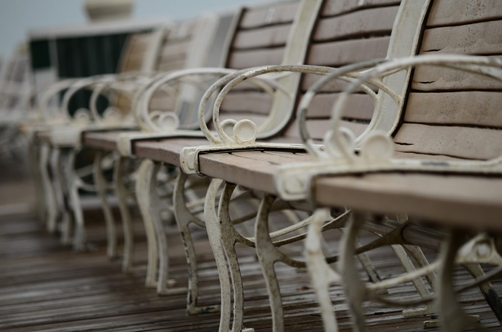 row of benches