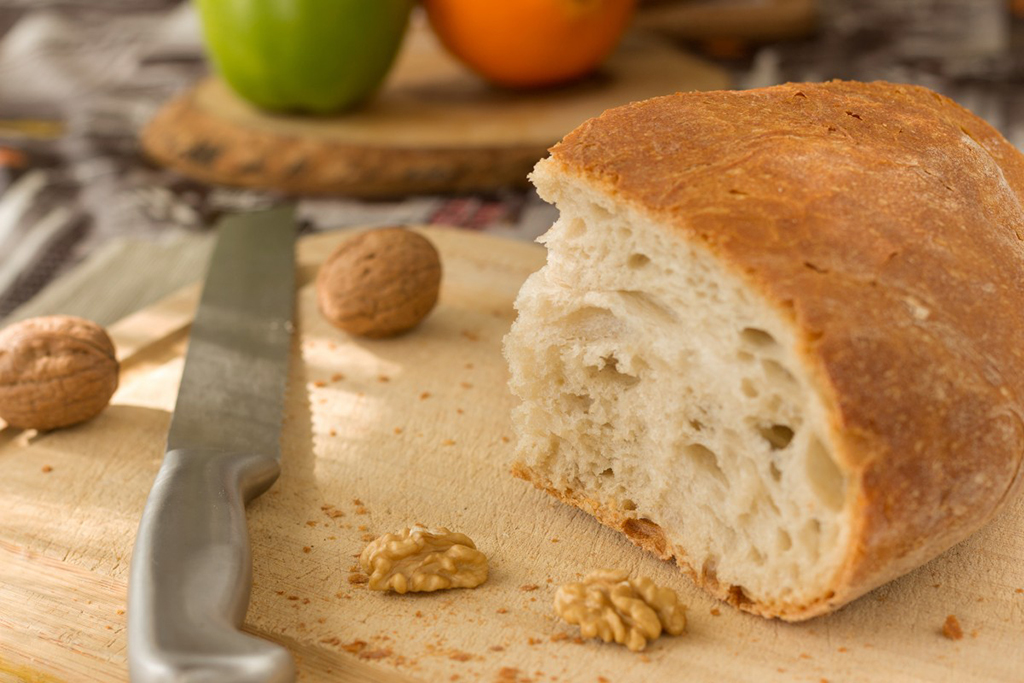 bread on a cutting board