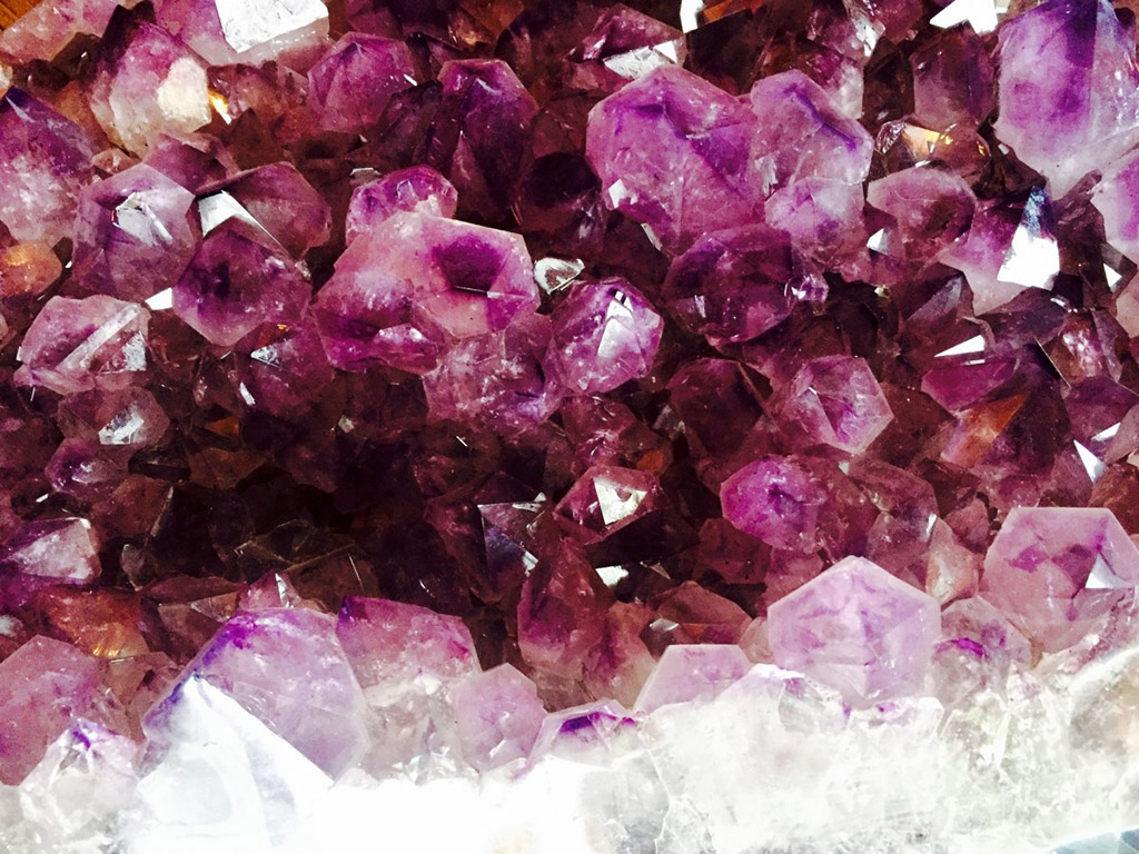 close-up of crystal amethyst