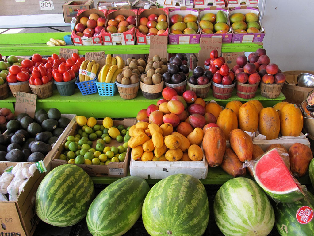 fruit for sale at a market