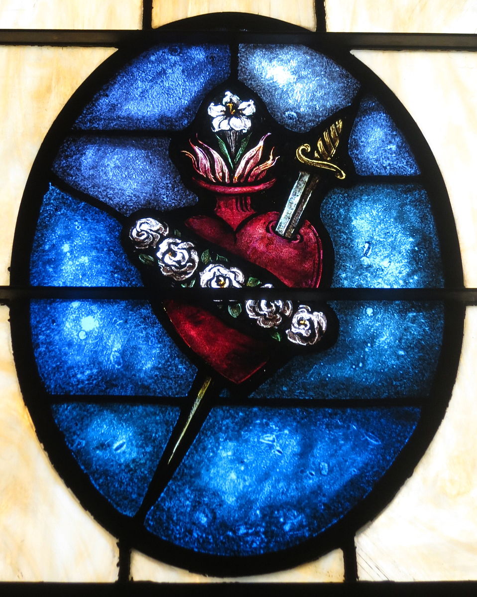 sacred hart stained glass