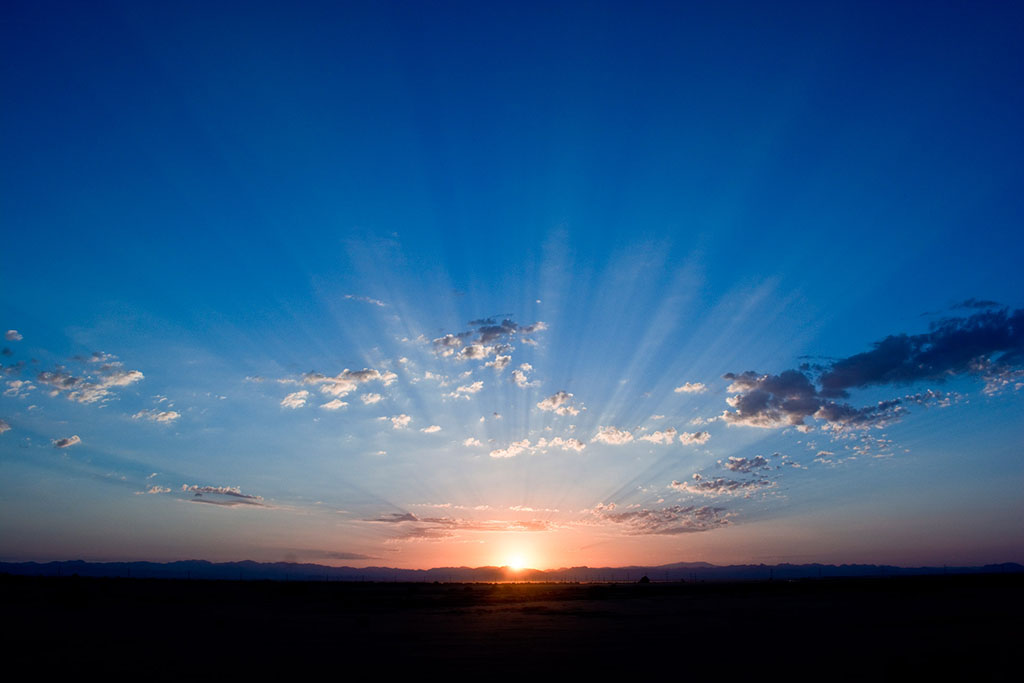 sunrise over the mountains