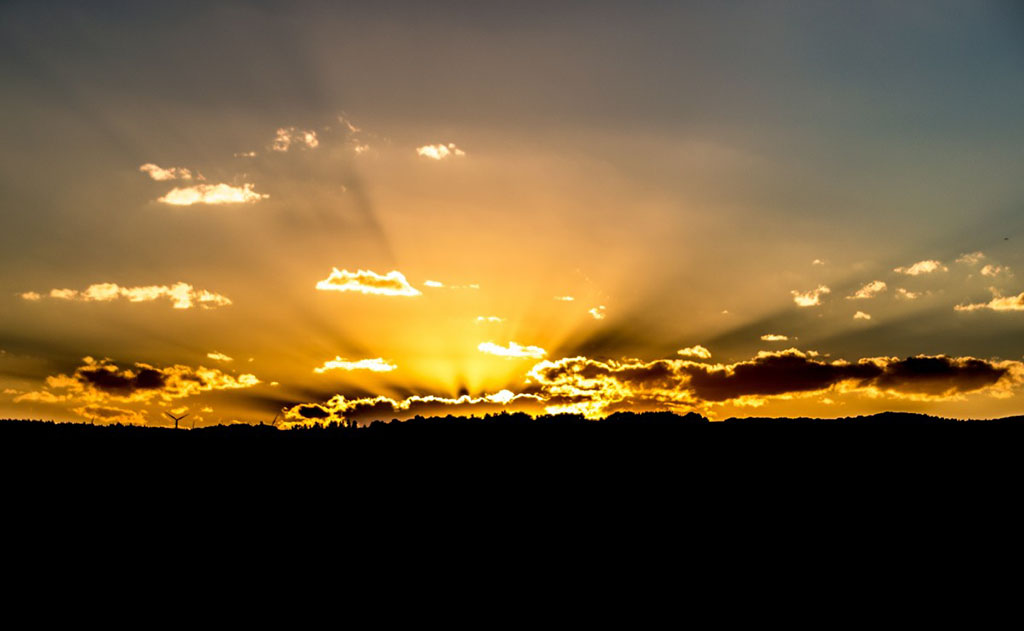 sunset rays